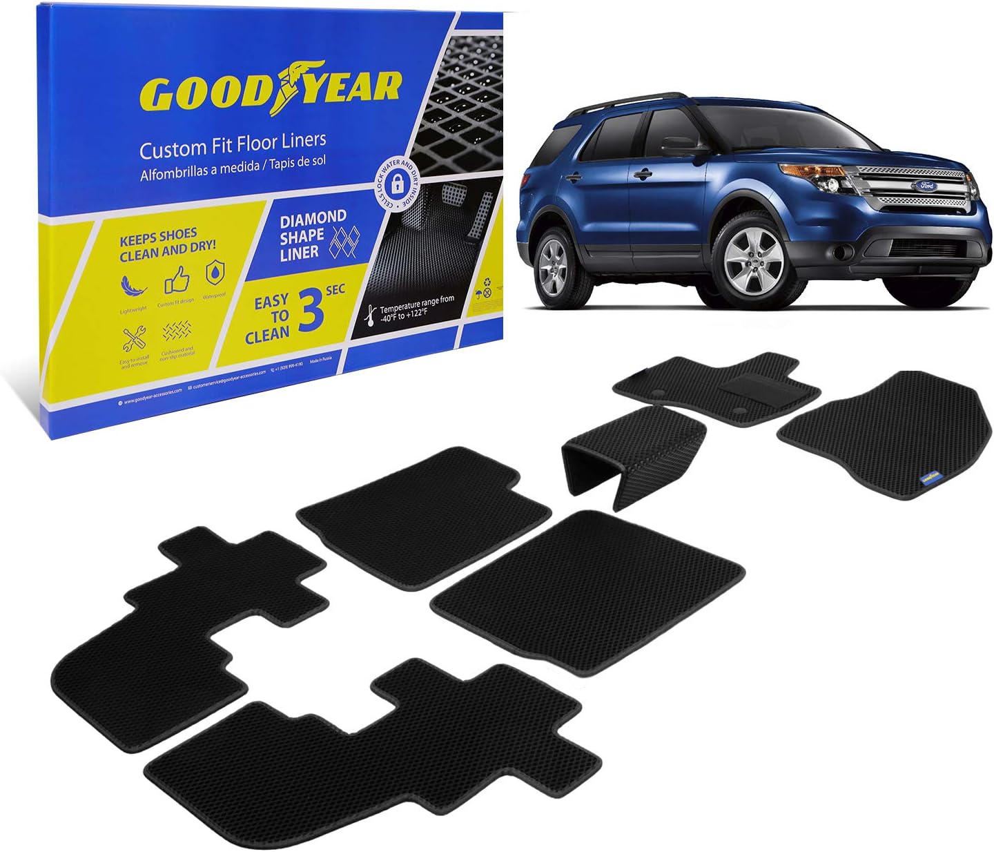 4 pcs in-Channel Window Deflectors for Ford Explorer 2011-2019 X821
