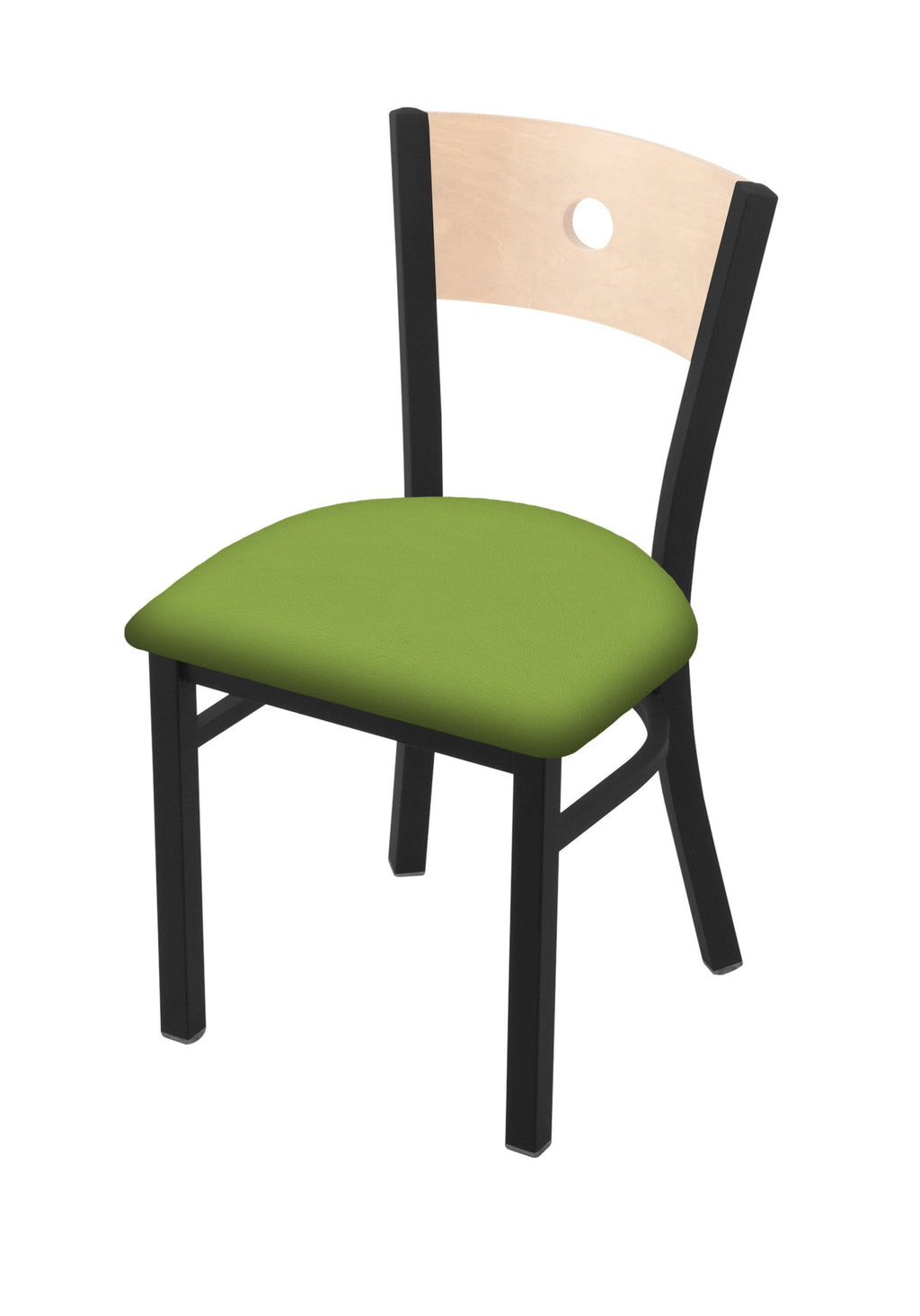 Black Wrinkle Finish Chair with Paprika Seat and Maple Back X2342
