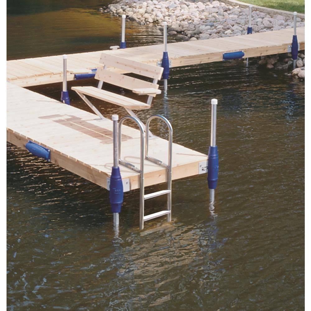 4-Step Wide Rung Aluminum Dock Ladder B499