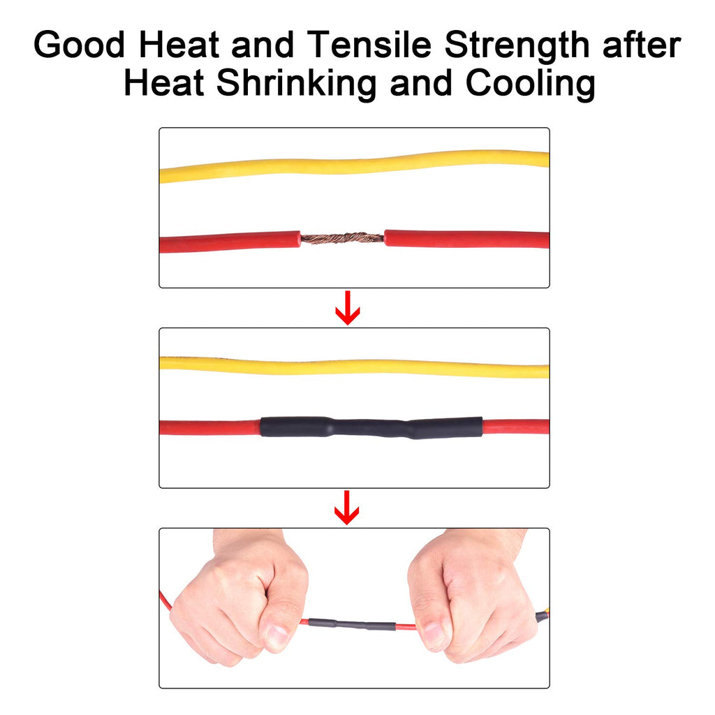 82 Ft 2 Inch (50mm) 3:1 Waterproof Heat Shrink Tubing Black Pack of 2 U441