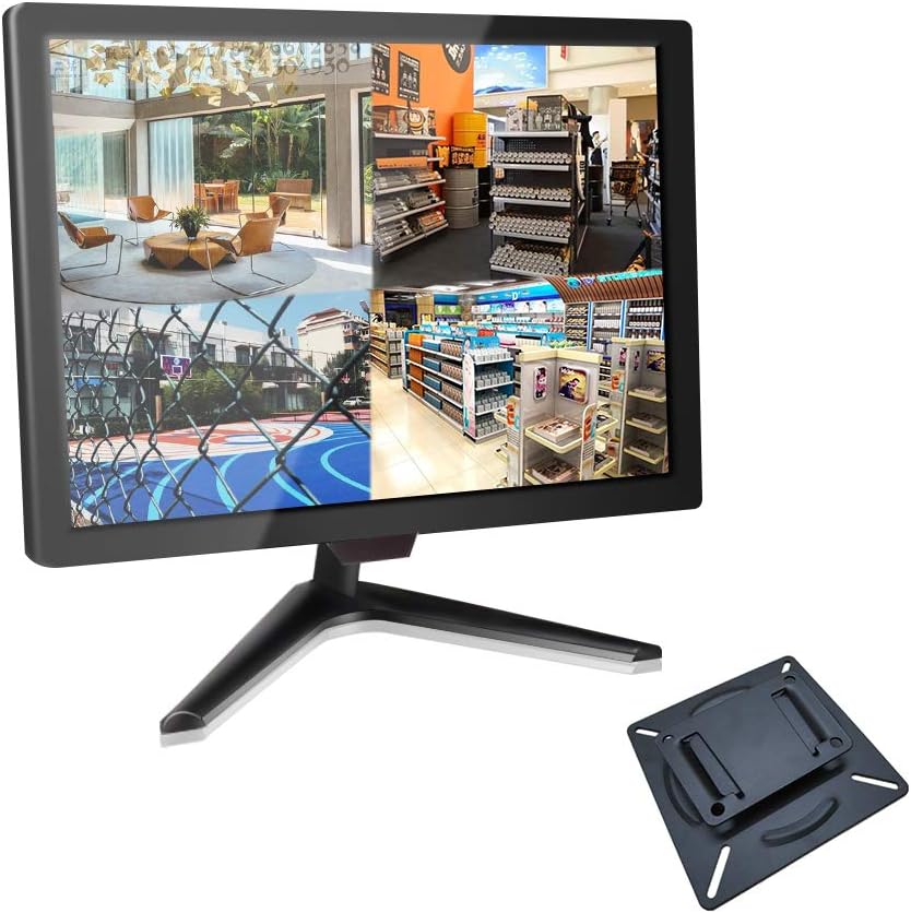 19.5 CCTV Monitor, 16:9 1600x900 BNC Monitor, VESA Wall Mounting TFT LCD Display B4002