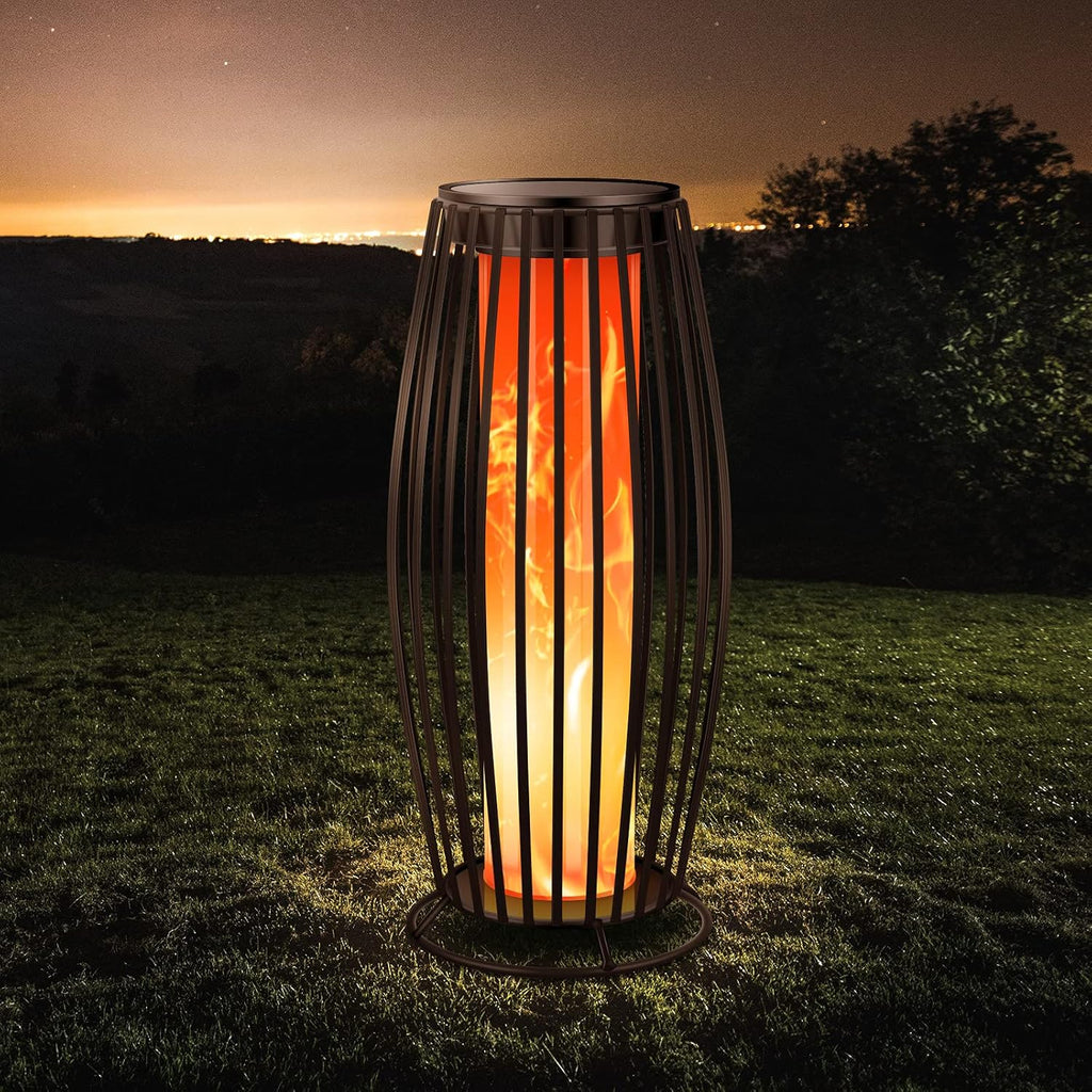 Solar Lights Floor Lamp USB Rechargeable Metal Solar Lanterns Waterproof Y135158