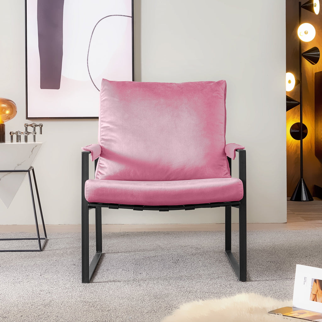 Velvet Single Arms Chair I81508