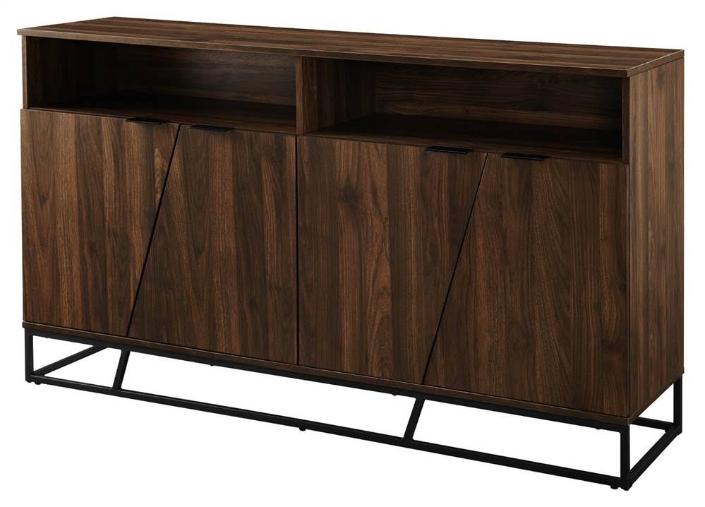 Angled Door Sideboard - Dark Walnut N337205