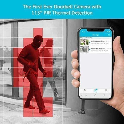 3MP WiFi Video Doorbell Camera with Colored Night Vision X4611