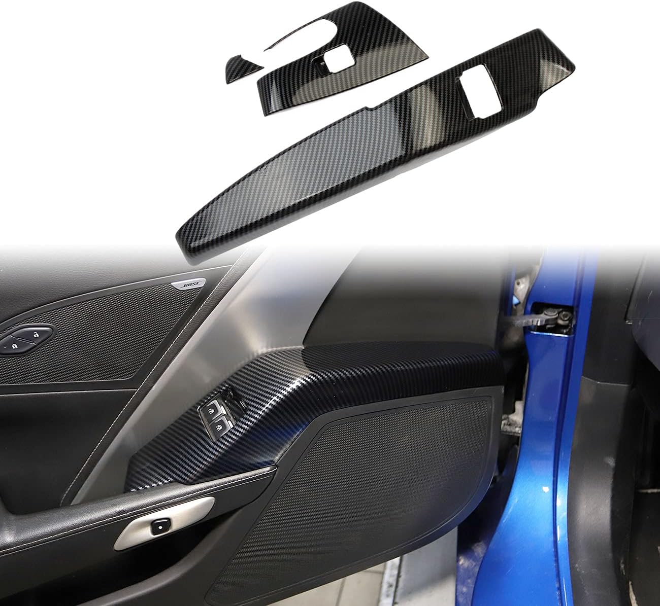Carbon Fiber Window Lift Trim Switch Panel Decorations W2867