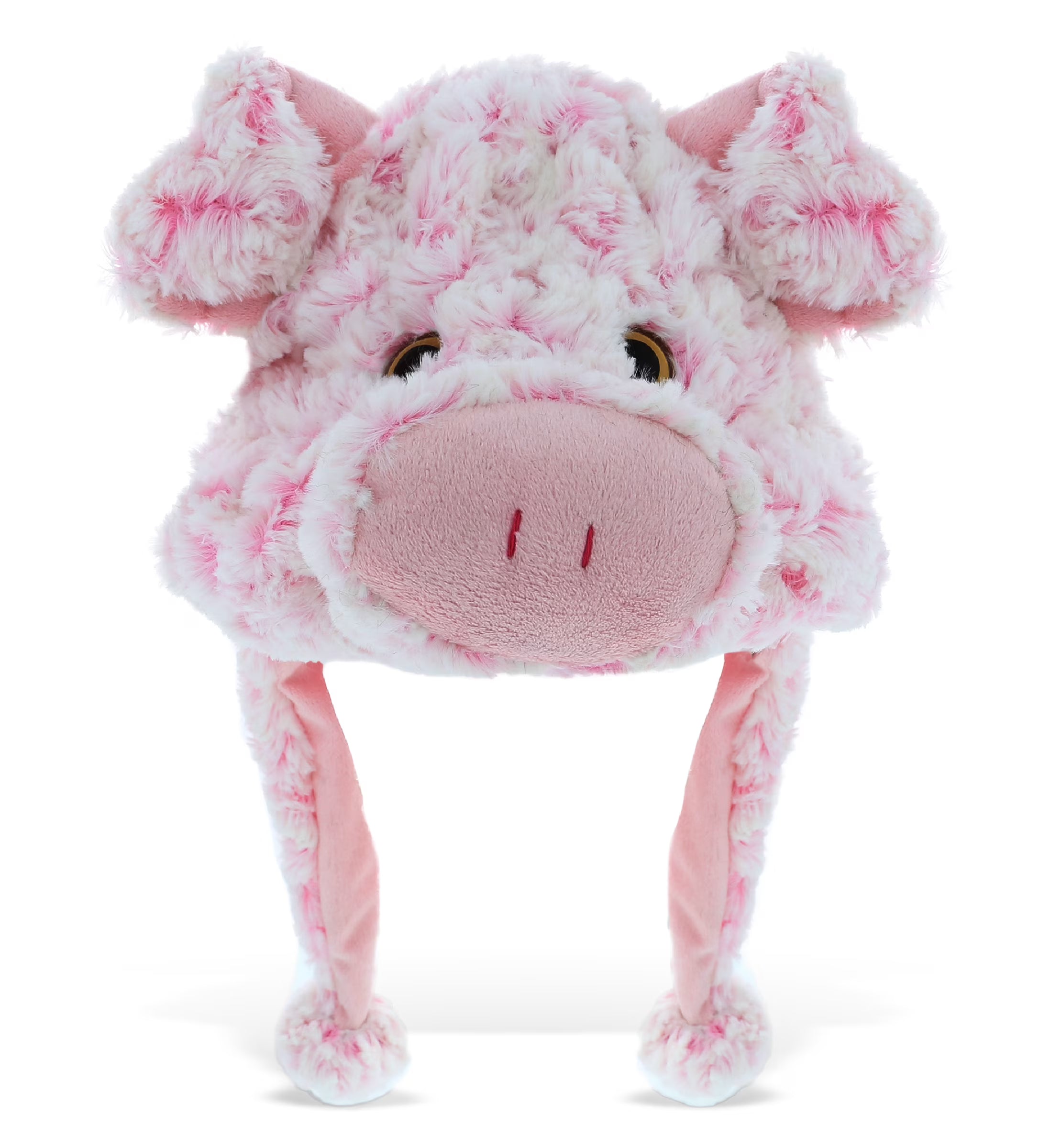 Pink Pig Plush Animal Winter Hat with Ear Flaps A5727