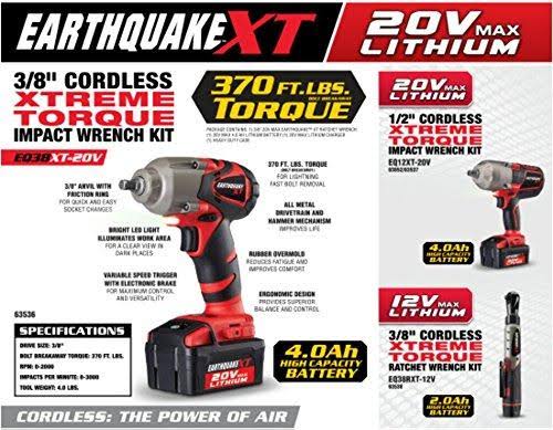 20V Max Lithium-Ion Cordless 3/8 in. Impact Wrench Kit H59739