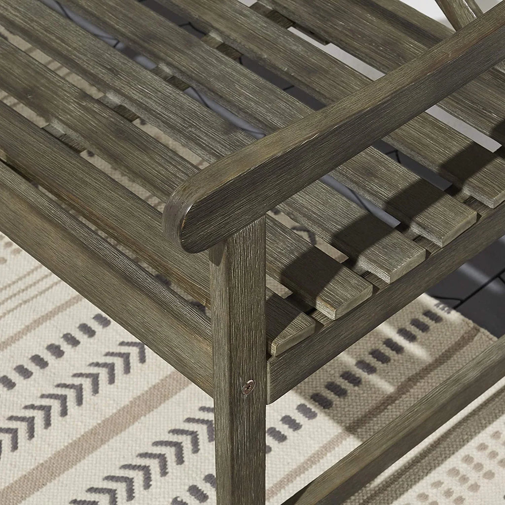 3-Person Gray Acacia Hardwood Garden Bench S648