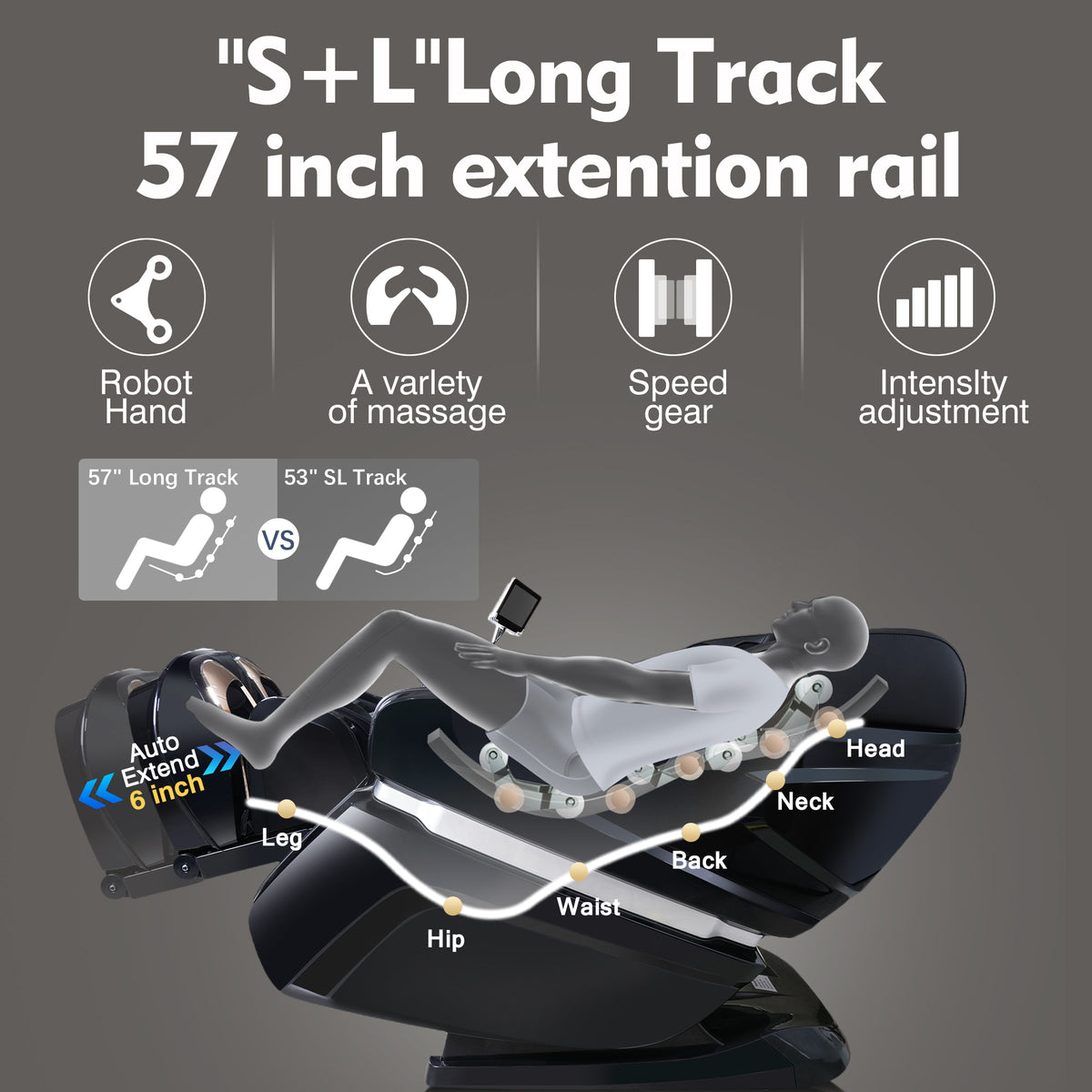 Black 4D Massage Chair Q4568