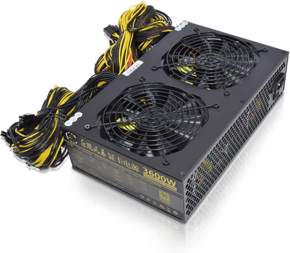 3600W ATX Power Supply 110-240V PSU for 12 GPU D29792