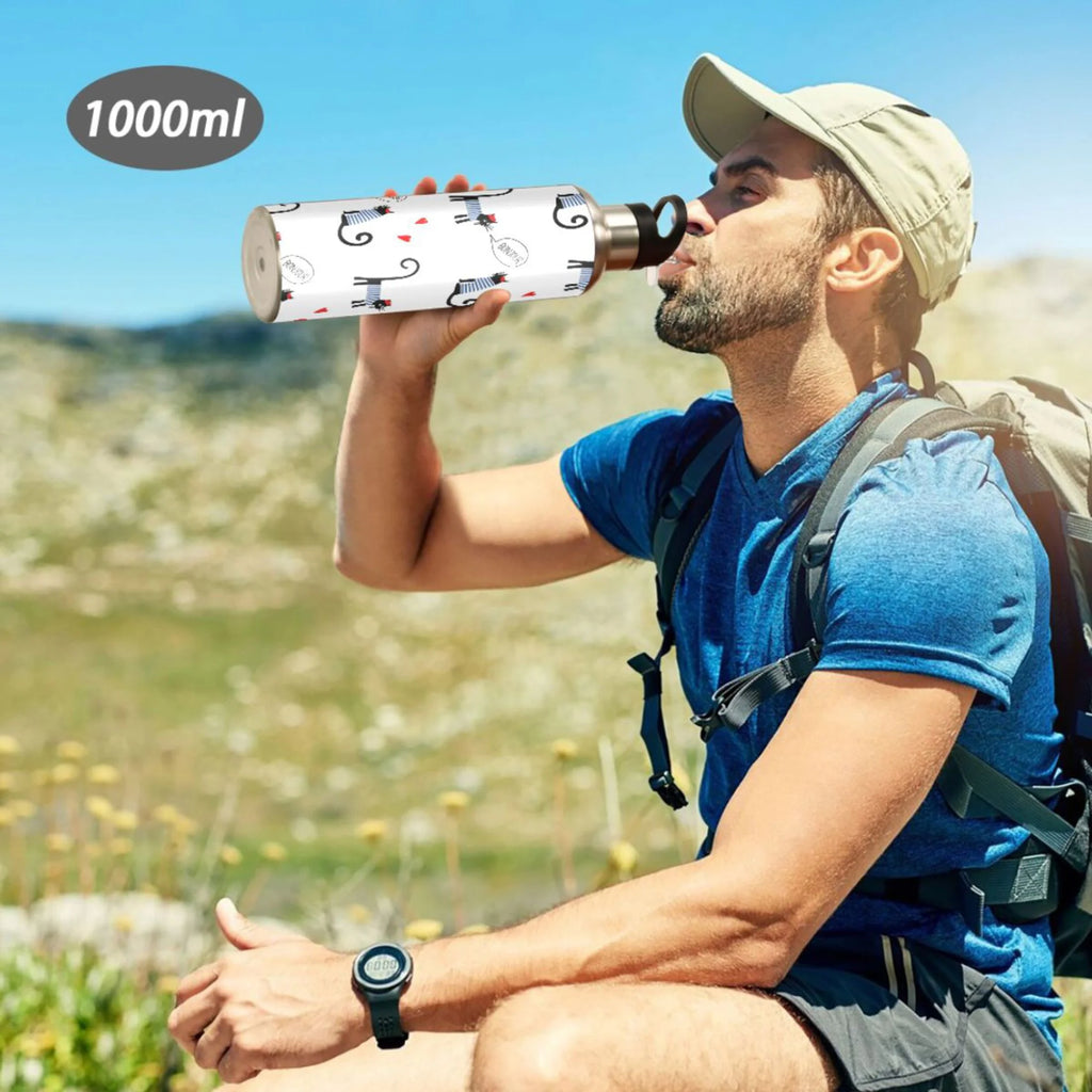 Stainless Steel Insulated Water Bottle with Straw Lid I759757