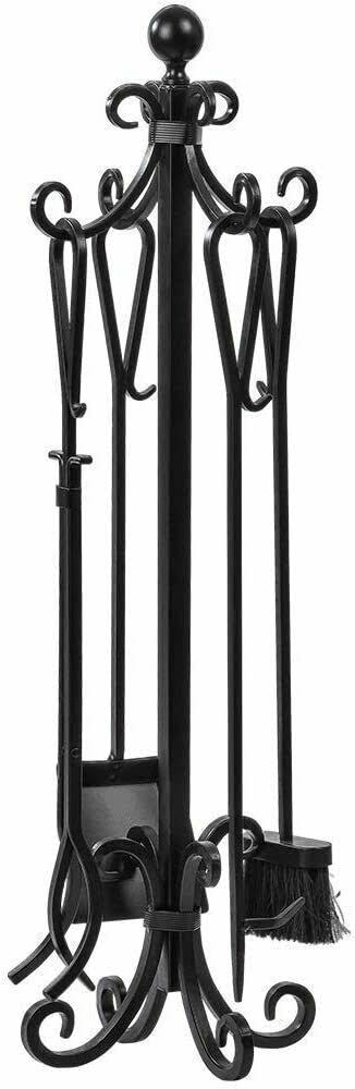 5 Pieces Cast Iron Fireplace Tools Q130
