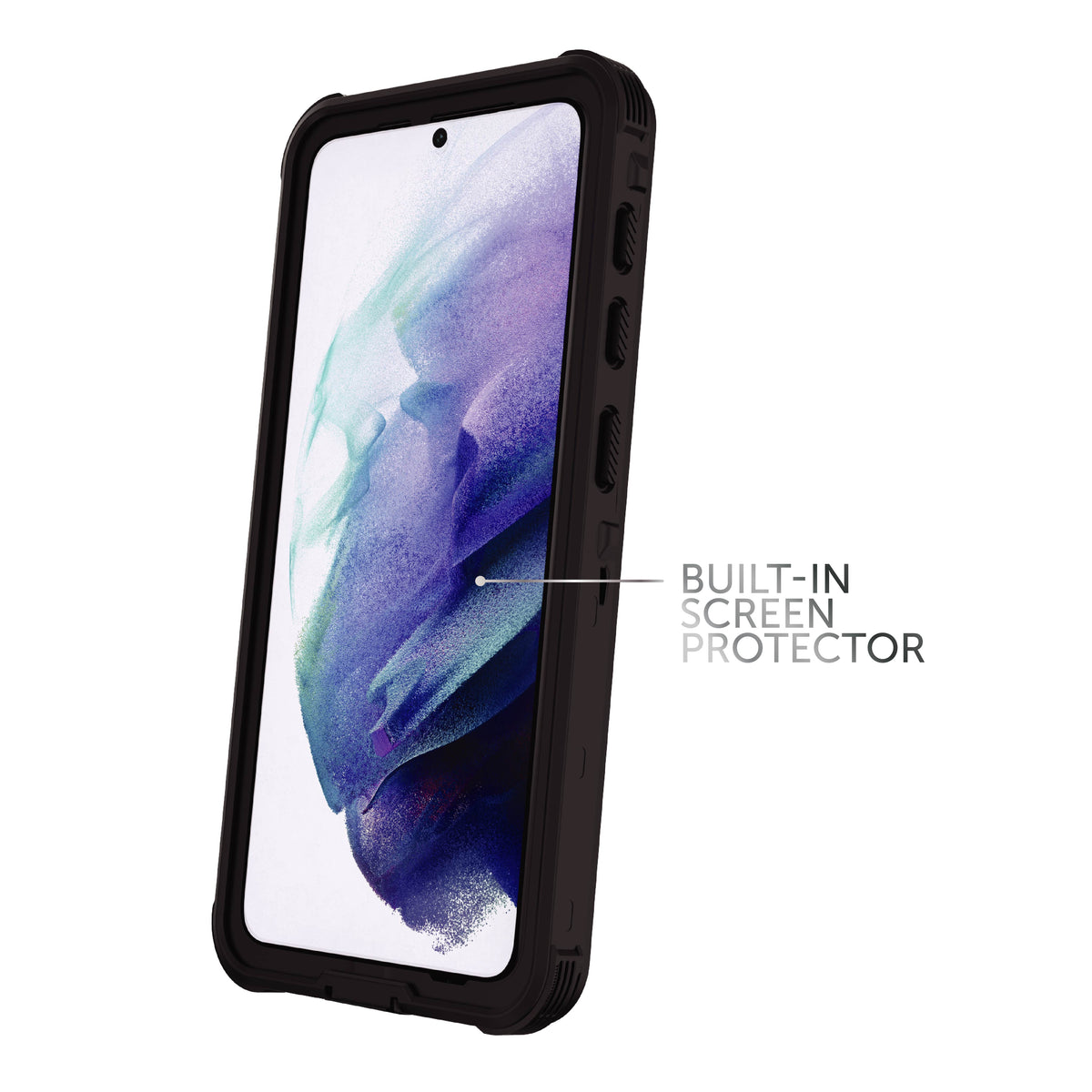 Black/Clear Waterproof Phone Case for Samsung Galaxy S21 5G P407986