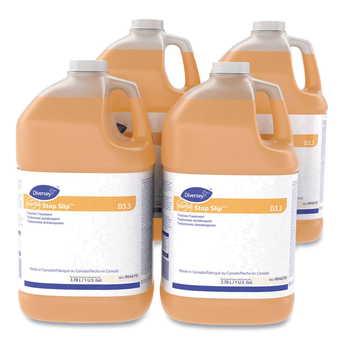 Suma Stop Slip Traction Treatment, Unscented, 1 Gal Bottle, 4/Carton P695