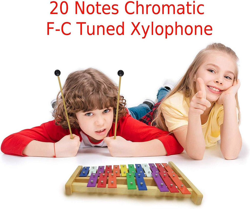 20 Note Chromatic Glockenspiel Metal Xylophone Sheet Music Cards Pack of 2 H722674
