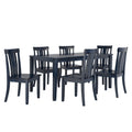 Large Wood Dining Set with 6 Slat Back Chairs K964167