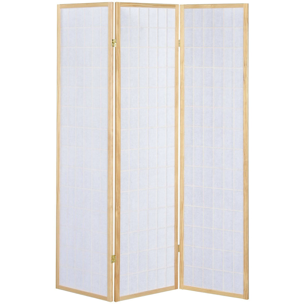 Natural 3 Panel Room Divider Folding Screen I57282