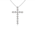 Diamond Cross Pendant Necklace in Platinum A2597