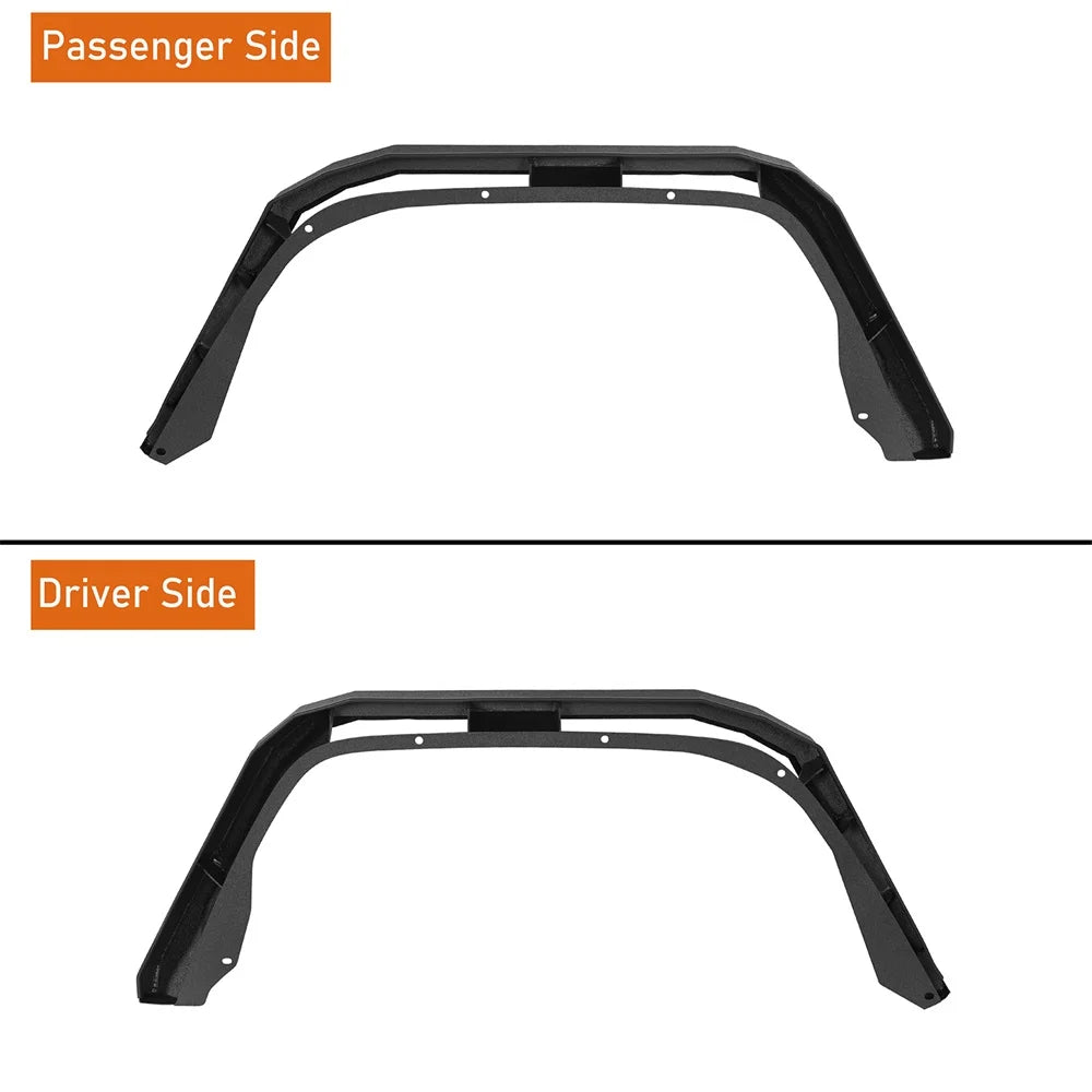 2Pcs Steel Rear Flat Wheel Fender Flares Guard Black P280