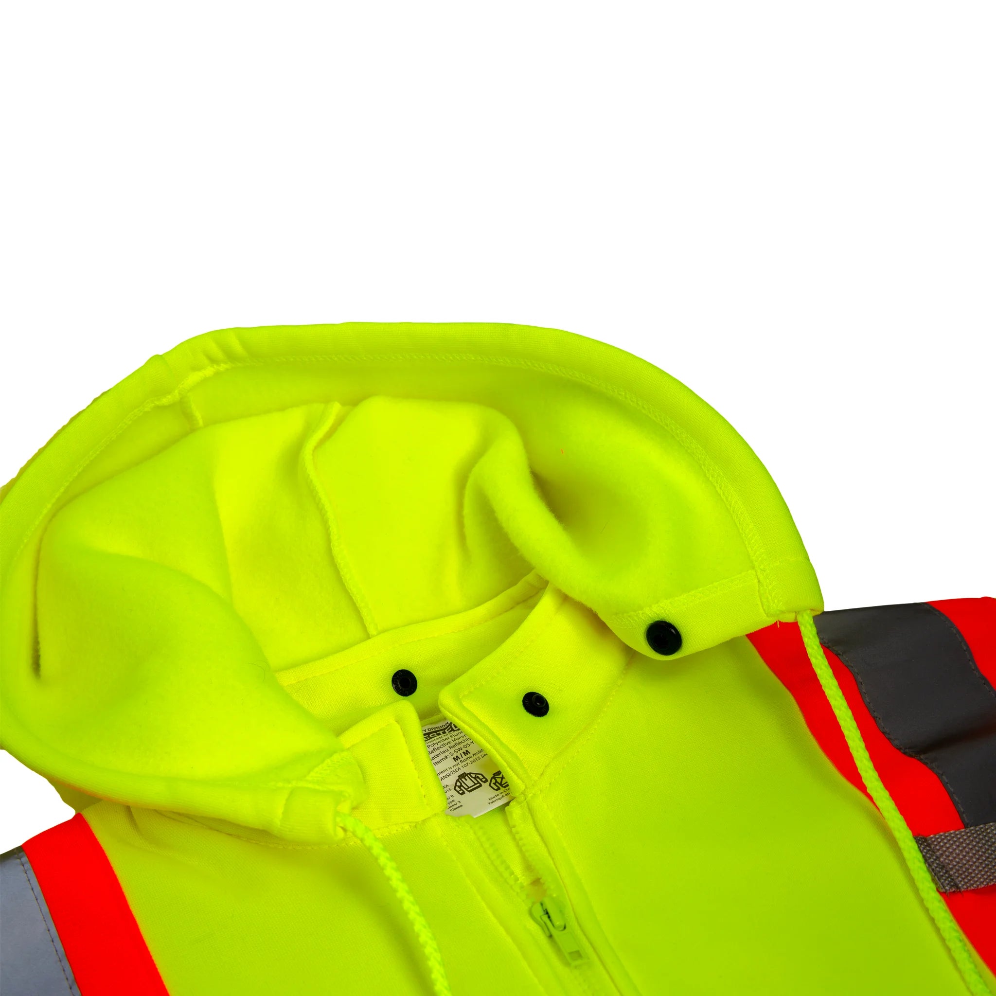 Hi-Vis Safety Full-Zip Hoodie, Yellow, L G59460
