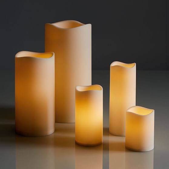 Flameless Pillar Candle U777026