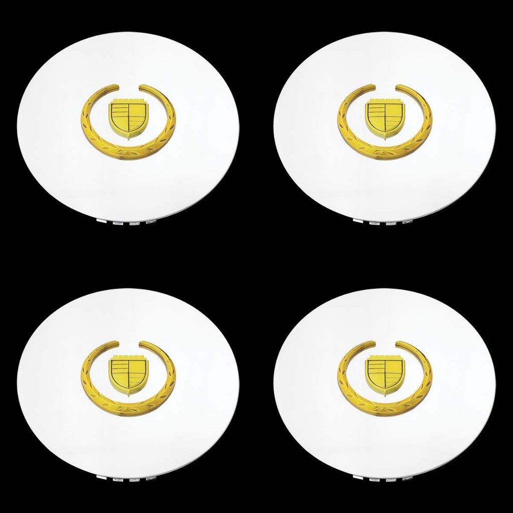 Set of 4 Chrome & Gold 17 inch 20 inch Wheel Hub Center Caps C980211