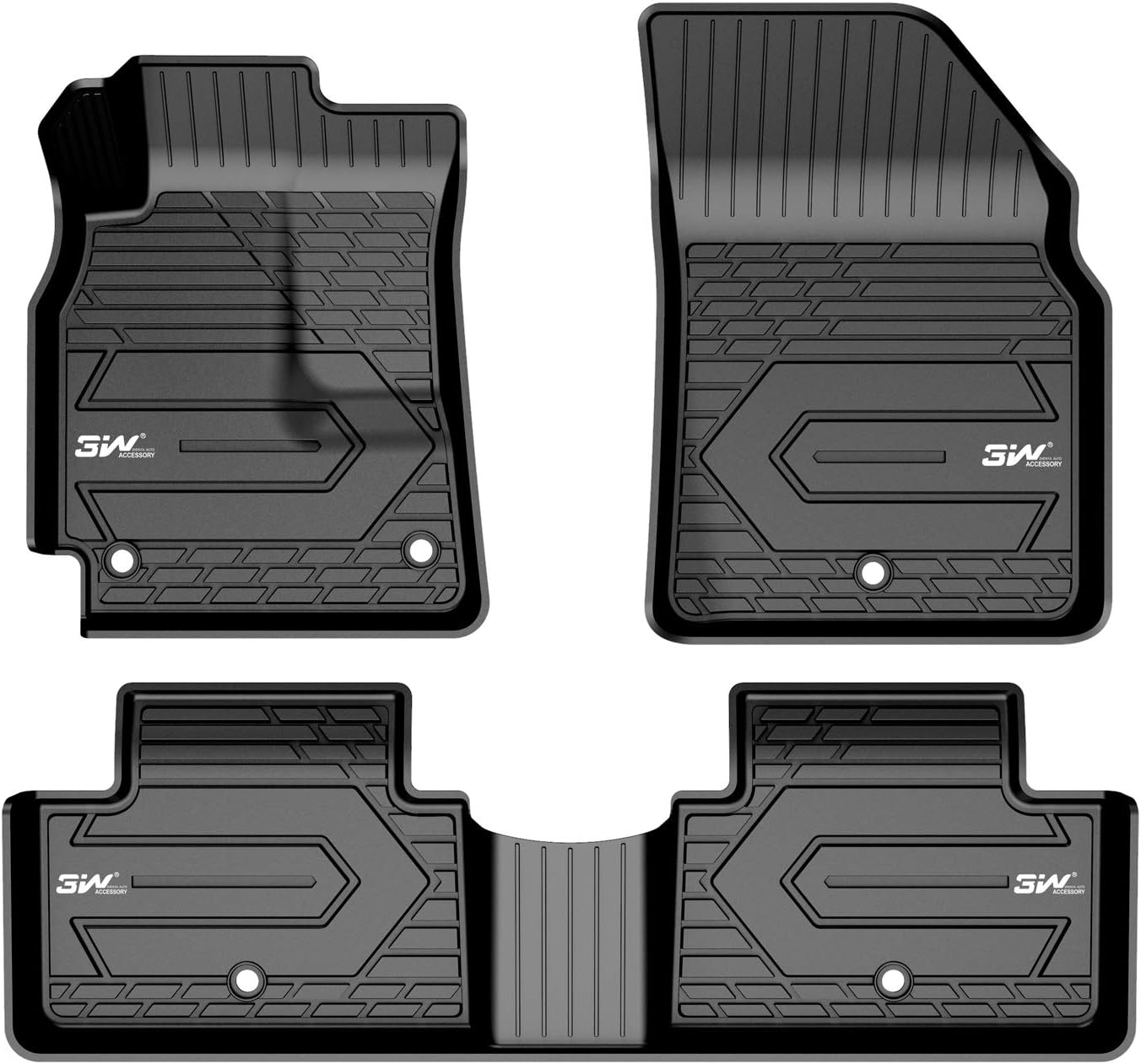 Black TPE All Weather Floor Liner Full Set Car Liners G281726