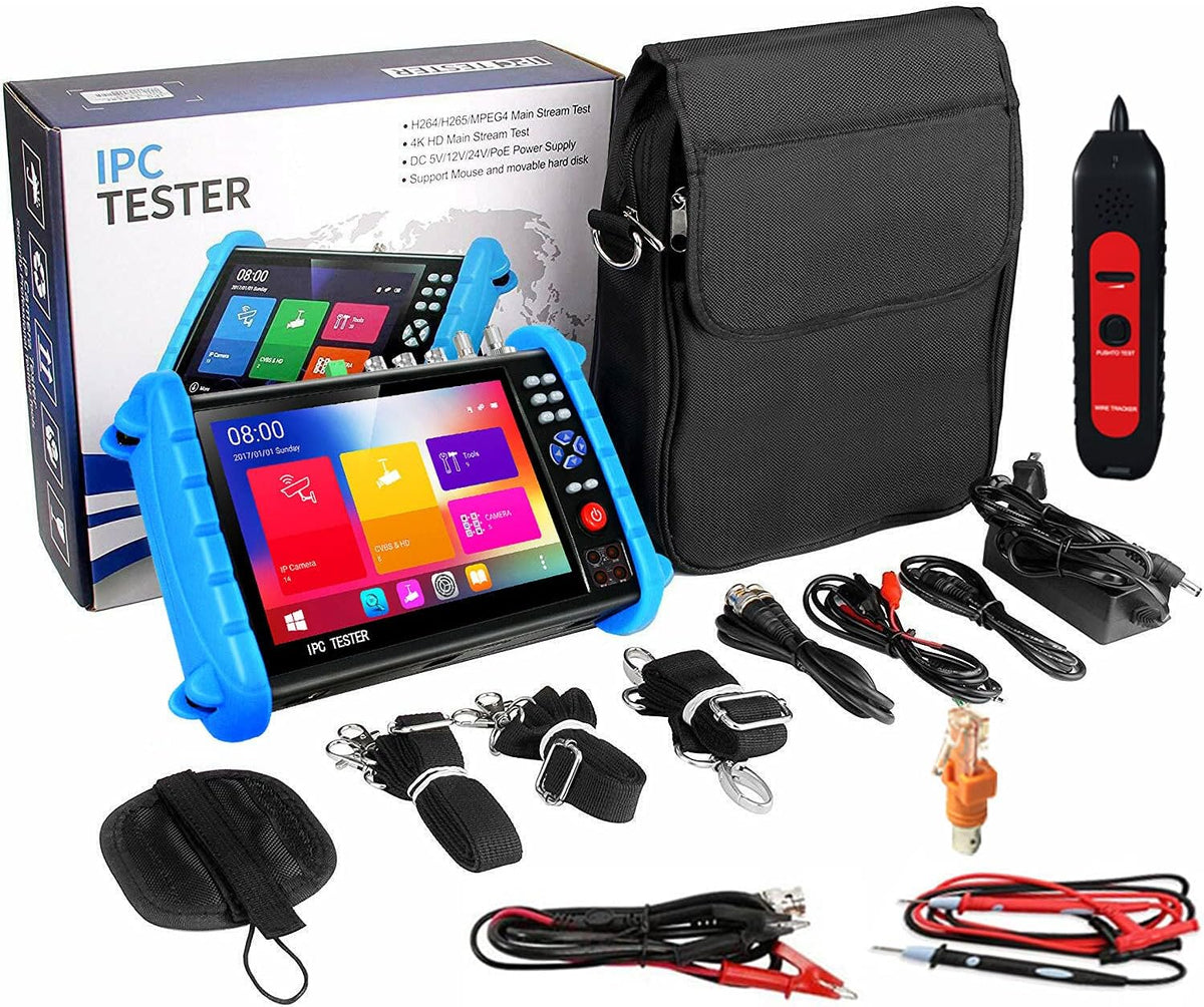 7-inch IPS Touch Screen CCTV Camera Tester with HD-TVI HD-CVI AHD SDI IP Camera Support POE WiFi 4K H.265 HDMI W614