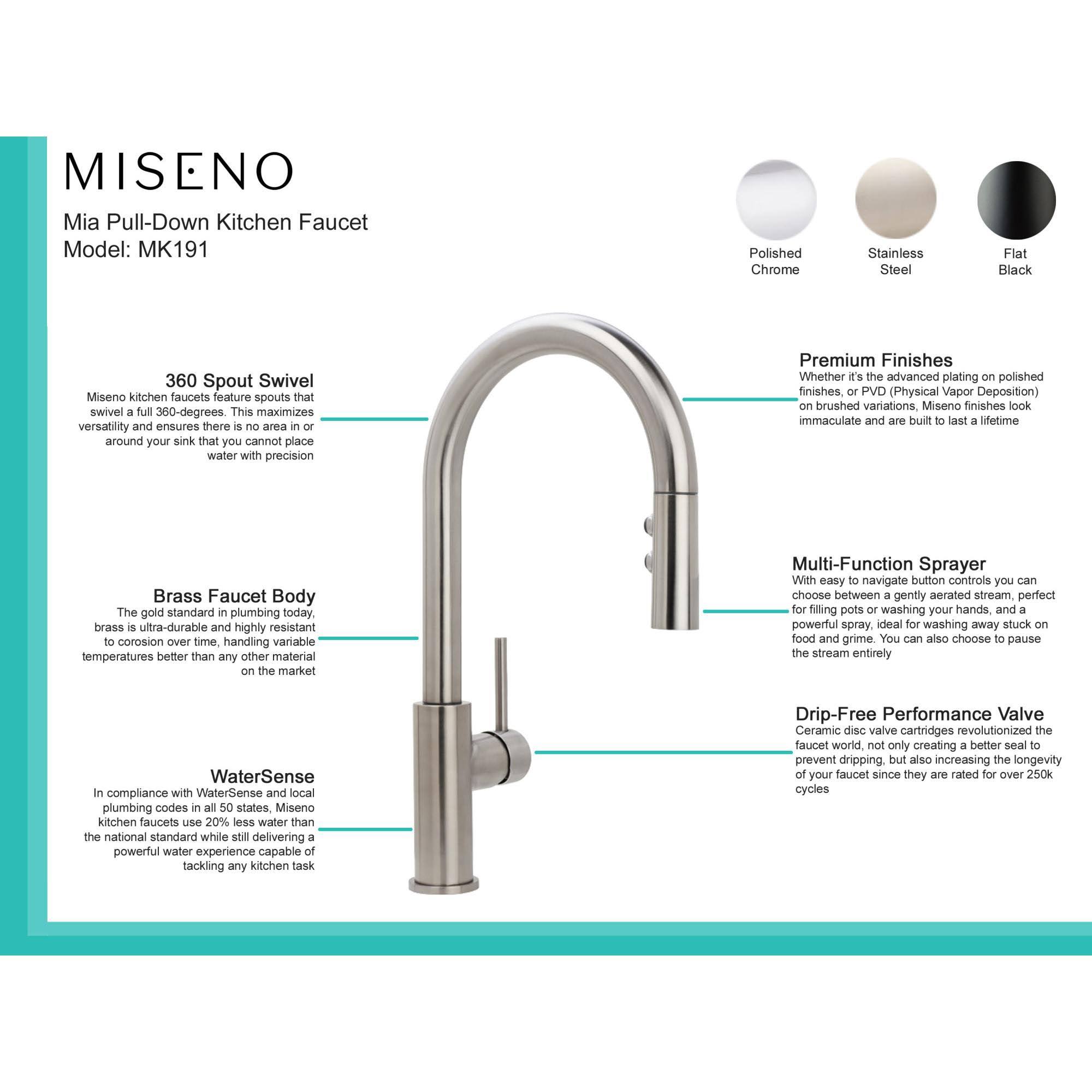 Chrome Pull-Down Kitchen Faucet P524
