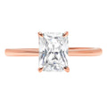 18K Rose Gold Solitaire Ring E27861
