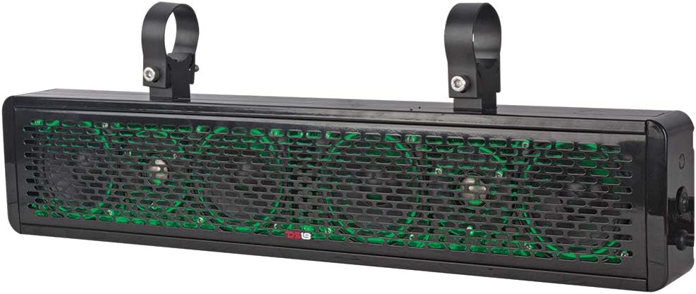 Black 25 Inch 2-Way Sound Bar Waterproof Speaker System with Integrated RGB Lights C442891