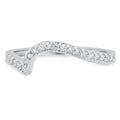 0.16 ct Round Cut Natural Diamond VS1-VS2 J-K Solid 18K White Gold Stackable Ring M63226