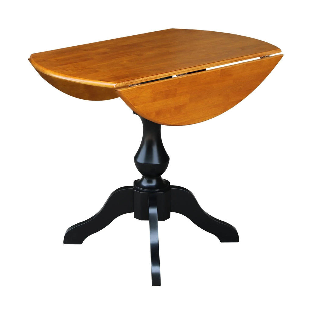 Round Dual Drop Leaf Pedestal Table T33265