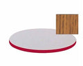 Round Cafe Breakroom Top in Medium Oak J44076