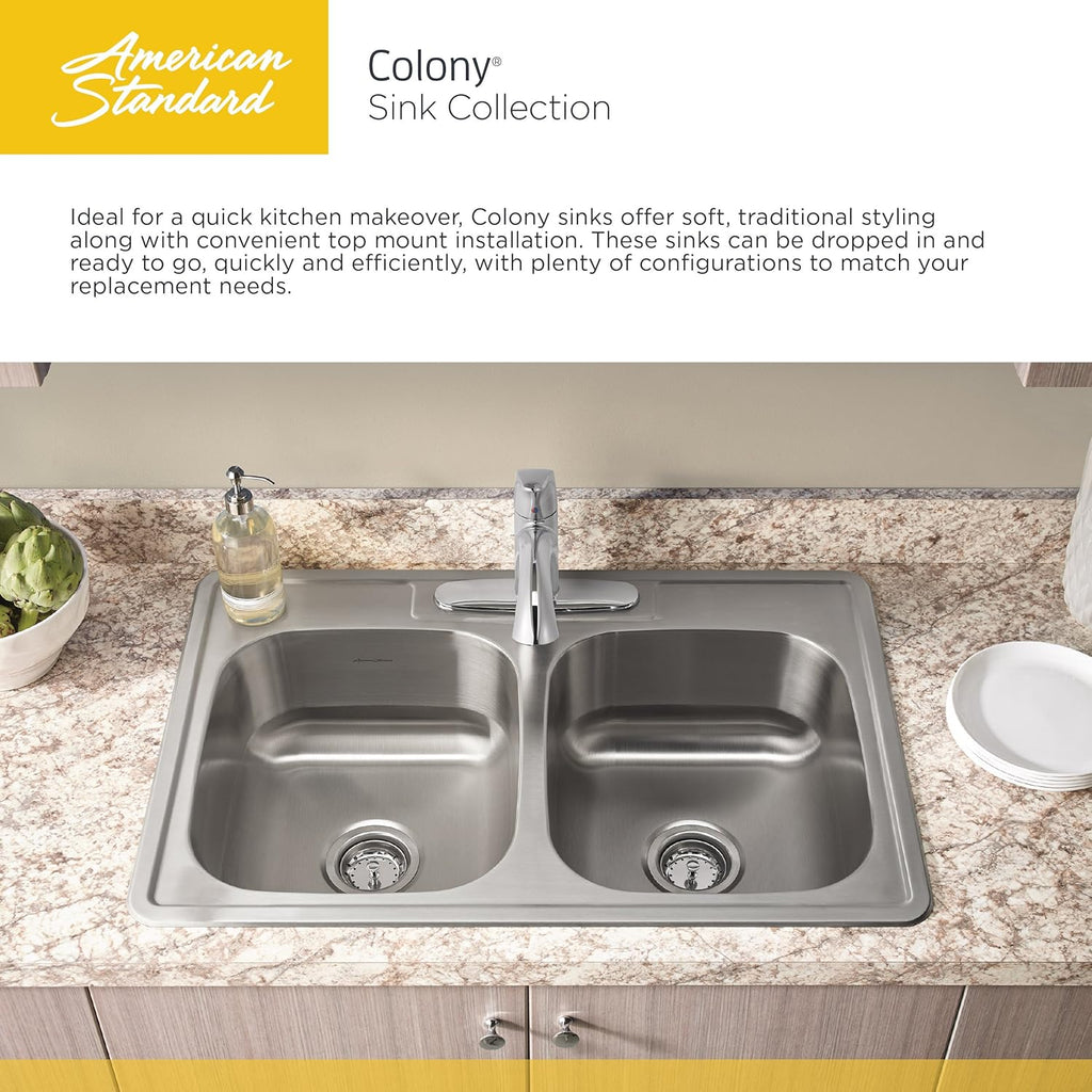 25x22 Single Bowl Stainless Steel 3-Hole Kitchen Sink X90537