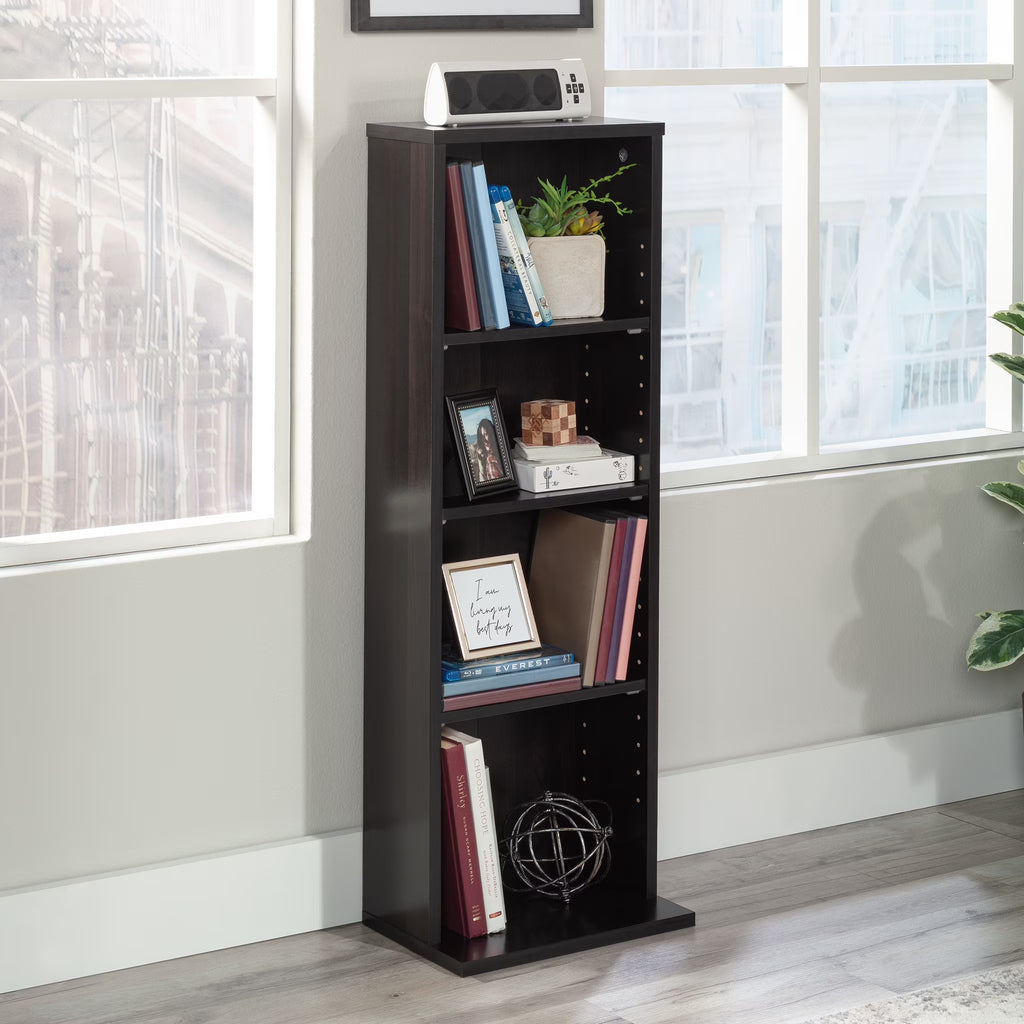 Multimedia Storage Tower, Cinnamon Cherry Finish O3414