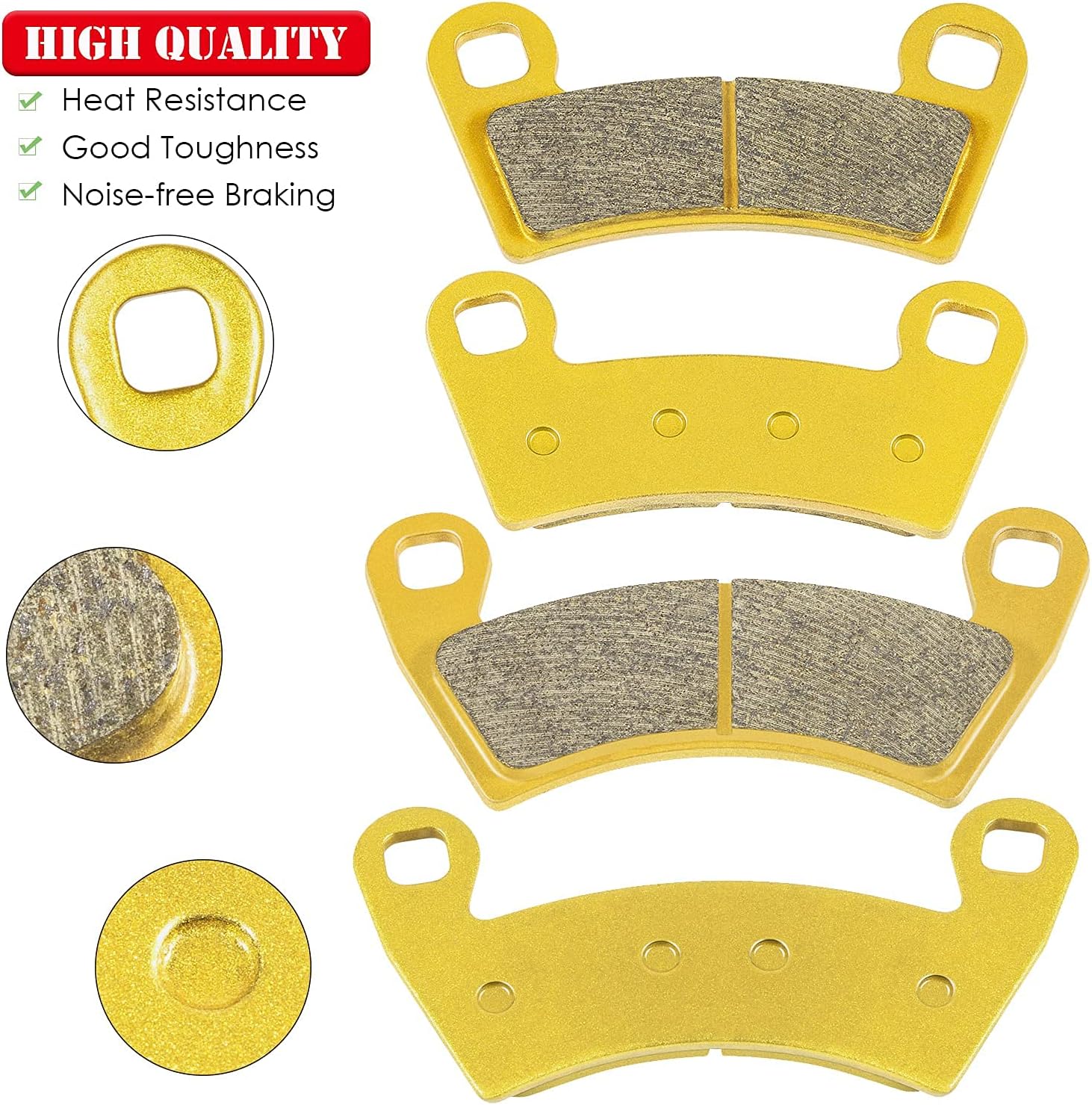 Brake Pads Front and Rear (4 Set) Pack of 2 Q3719