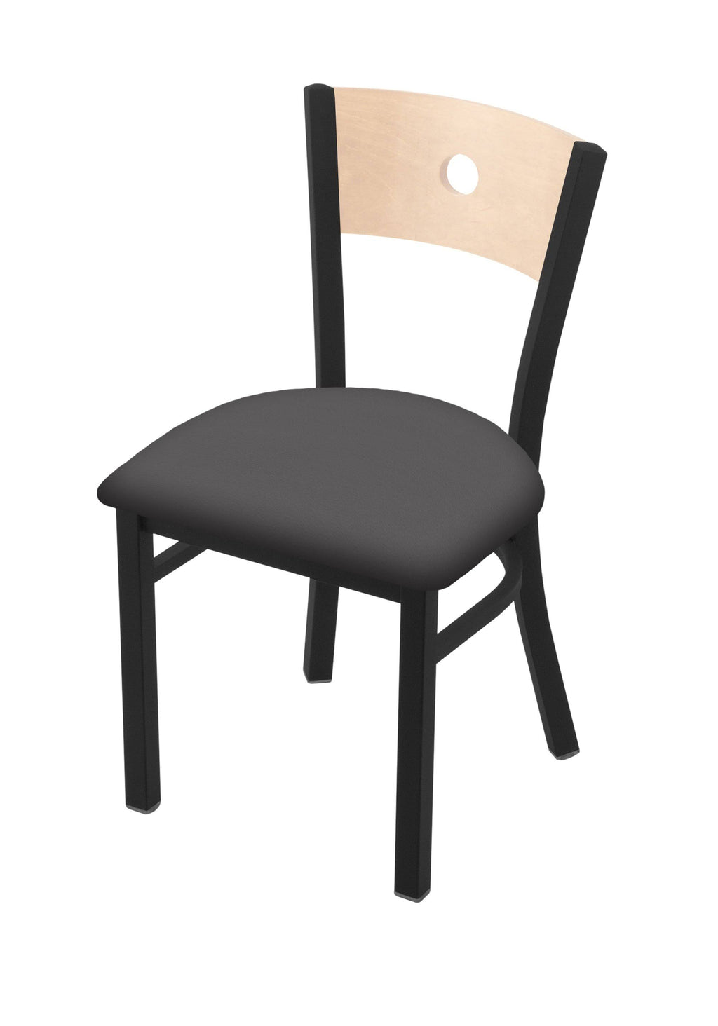 Black Wrinkle Finish Chair with Paprika Seat and Maple Back X2342