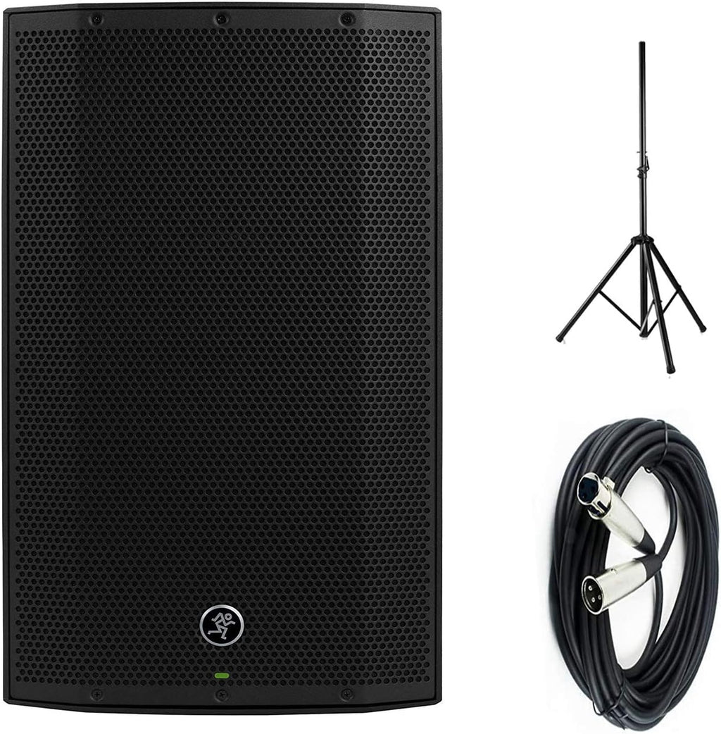1300W 12 Powered Loudspeaker with Steel Speaker Stand and XLR-XLR Cable D684