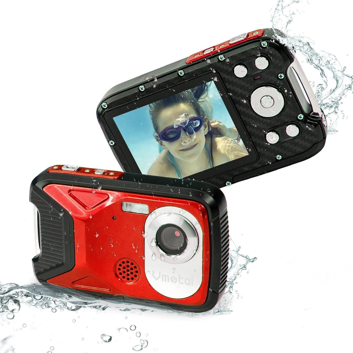 Blue FHD 1080P 16MP Waterproof Digital Camera with 2.8" TFT LCD W8530