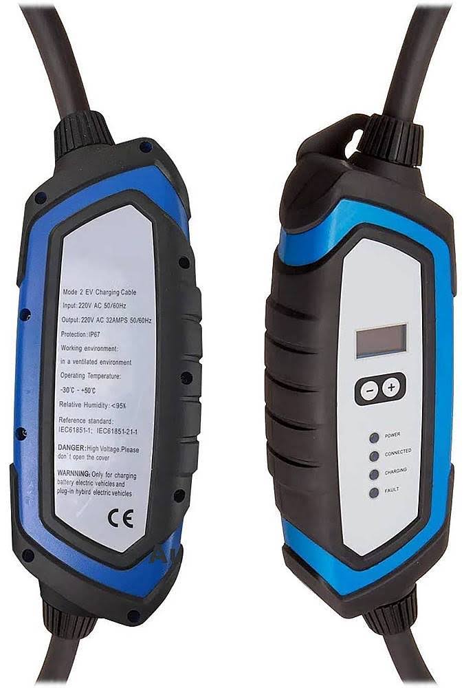 240V 32 Amp Level 2 EV Charger with 21ft Extension Cord J1772 Cable NEMA 14-50 Plug J5973