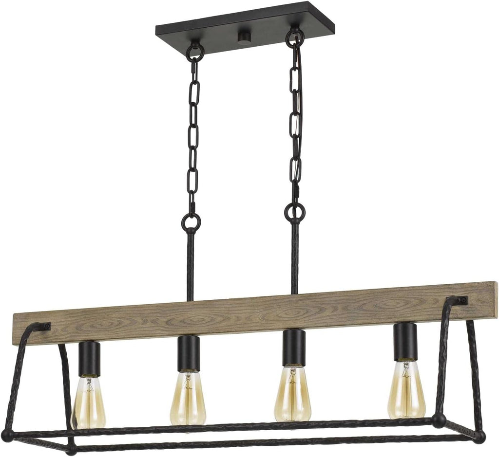 Four Light Chandelier in Black Finish G6467