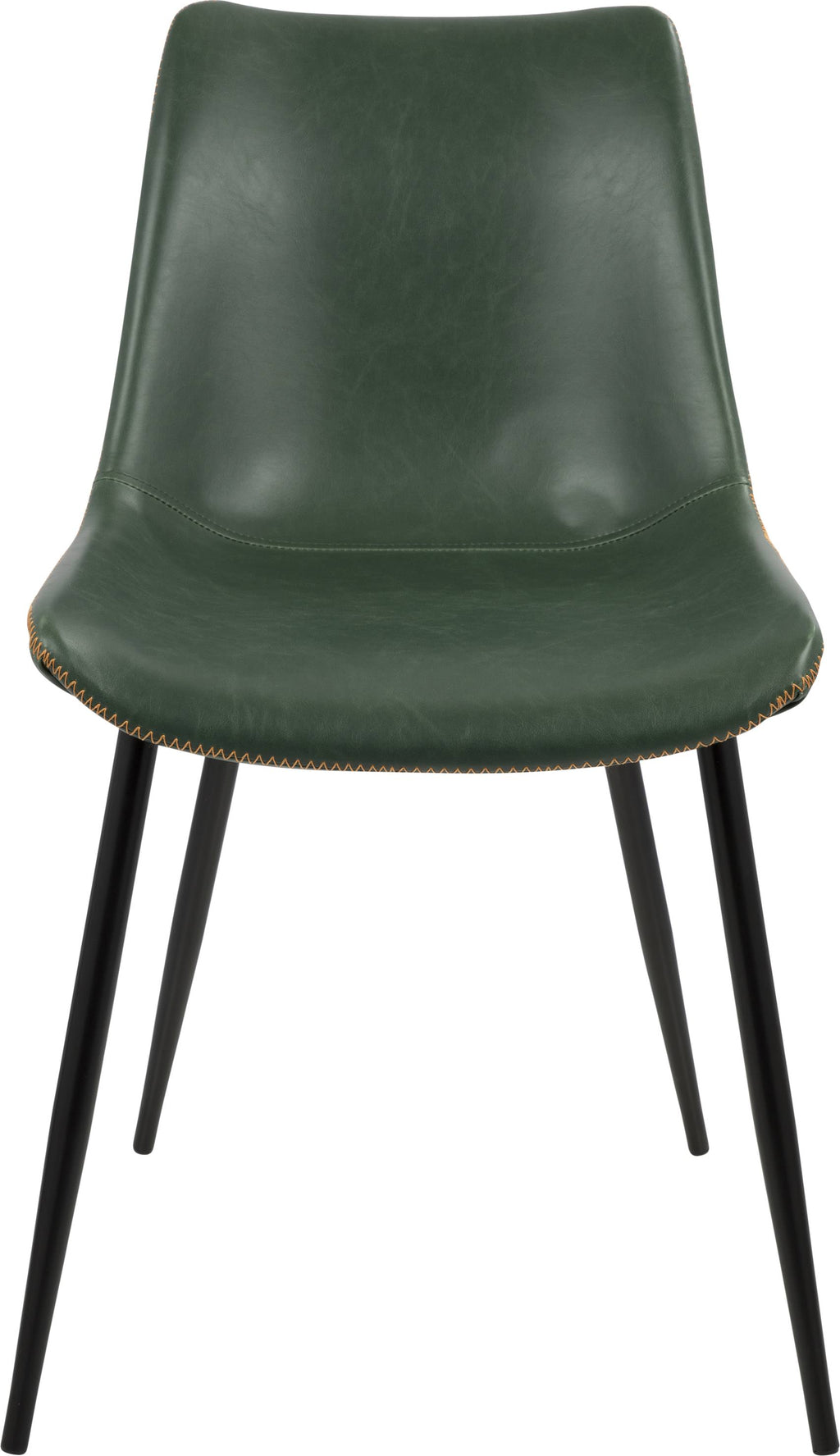 Black and Green Faux Leather Dining Chair Set of 2 Z681