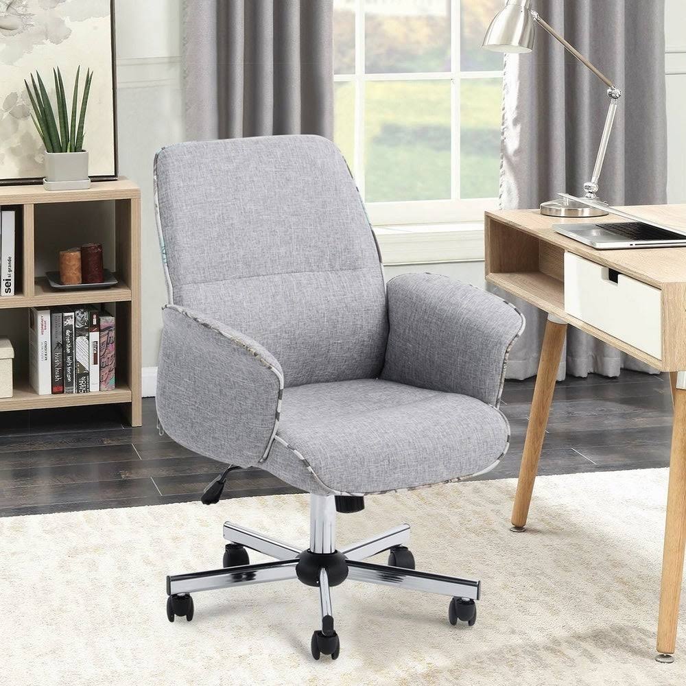 Mohave Grey Fabric Turned Arm Desk Chair G67546