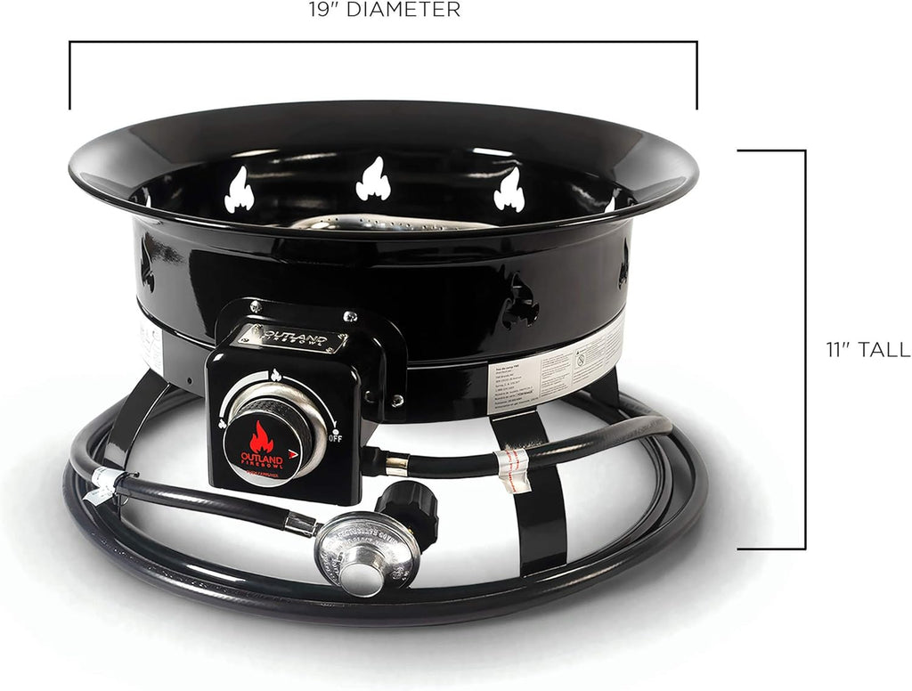 19-Inch Diameter Portable Propane Gas Fire Pit with Cover & Carry Kit P9202