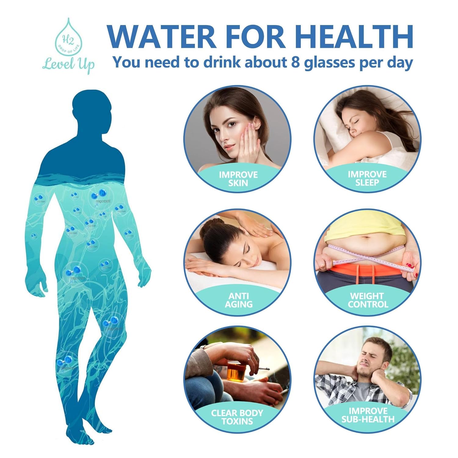 420ML Rechargeable Portable Hydrogen Water Bottle G218