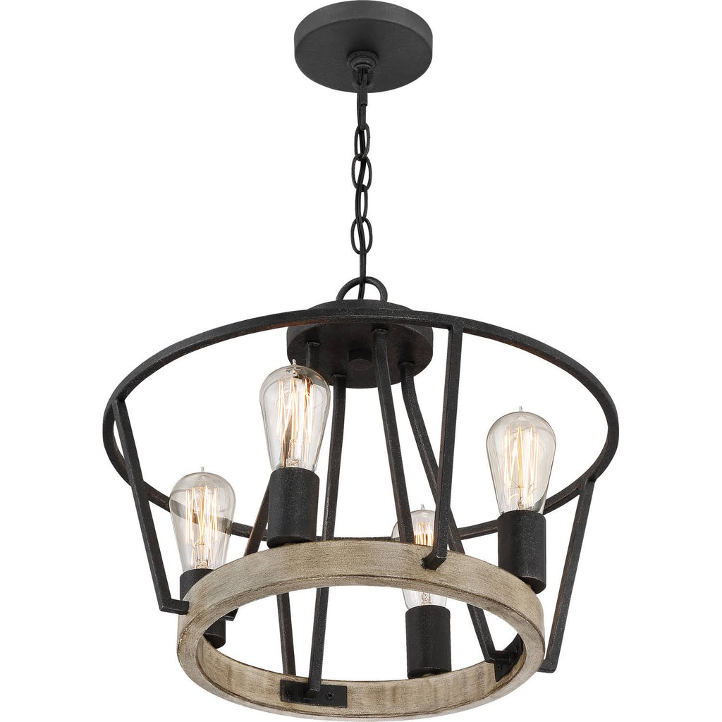 Four Light Pendant Grey Ash C451