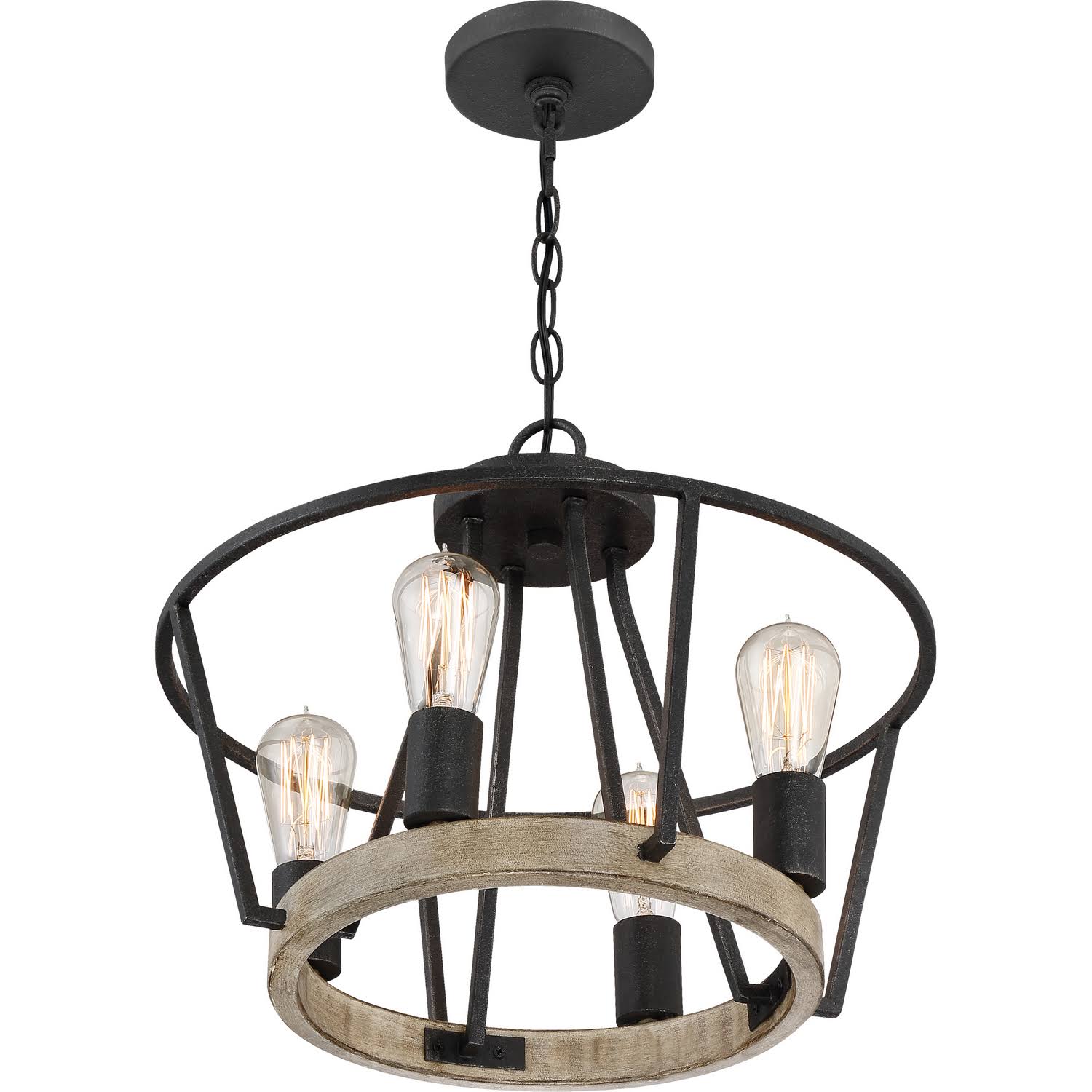 Four Light Pendant Grey Ash C451