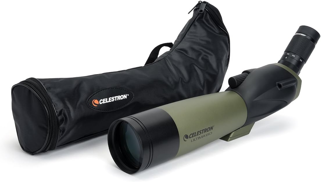80mm Angled Spotting Scope with Zoom Eyepiece D70298